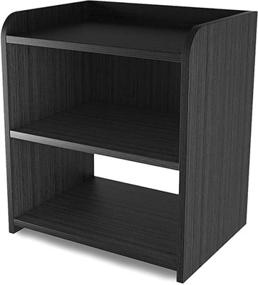 woodsy MDF Wood Bedside End Table Wooden Nightstand Sofa Side Table with Storage Shelf Engineered Wood Bedside Table(Finish Color - Black, DIY(Do-It-Yourself))