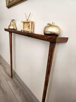 KHUSUBHDECOR Wooden Console 75D x 20W x 75H Cm / 75D X 25W X 75H Cm Solid Wood Console Table(Finish Color - glossy, DIY(Do-It-Yourself))