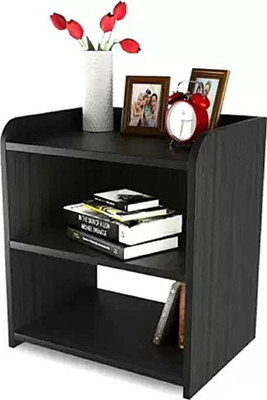 SMART SHOPPEE Engineered Wood Bedside Table(Finish Color - BLACK, DIY(Do-It-Yourself))