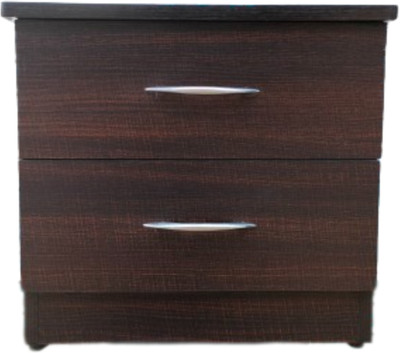 SHREE 2Drawer side table Engineered Wood Bedside Table(Finish Color - Switchdark, Pre-assembled)