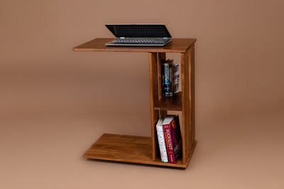 WOODTRENDZ Rover Desk Solid Wood Side Table(Finish Color - Walnut, DIY(Do-It-Yourself))