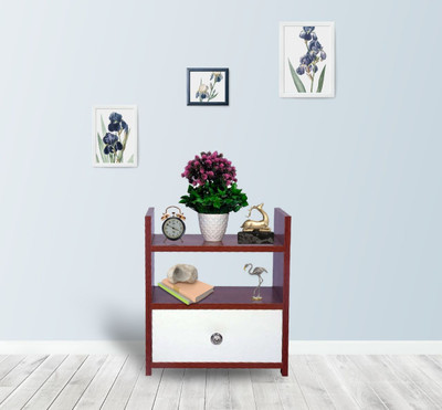 Stymax Bedside Table Storage Rack Multipurpose Shelf (SBT01 /40 x 26 x 33 cm) Engineered Wood Bedside Table(Finish Color - Dark Brown, Pre-assembled)