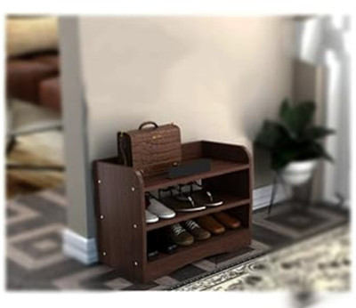 Firebees Wood Multipurpose Soes Rack Or Side Table for Living Room & Bedside with Storage Engineered Wood Side Table(Finish Color - brown, DIY(Do-It-Yourself))