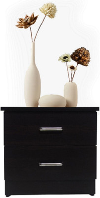 Om Shiv SIDE TABLE Engineered Wood Side Table(Finish Color - SAWCUT DARK, Pre-assembled)
