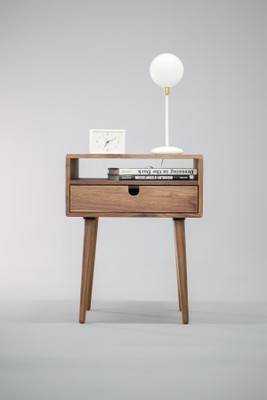Grainory Solid Wood Bedside Table(Finish Color - Brown, DIY(Do-It-Yourself))