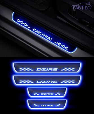 CARZEX Car Door Foot Step Led Sill Plate With Mirror Finish Premium Quality for Dzire Door Sill Plate