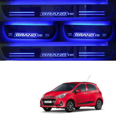 Ds enterprise Door Acrylic Plates with Light For Hyundai Grand i10 All Models - Set of 4PCS Door Sill Plate