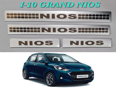 HOTRENZ STAINLESS STEEL DOOR SILL PLATE FOR HYUNDAI GRAND I10 NIOS Door Sill Plate