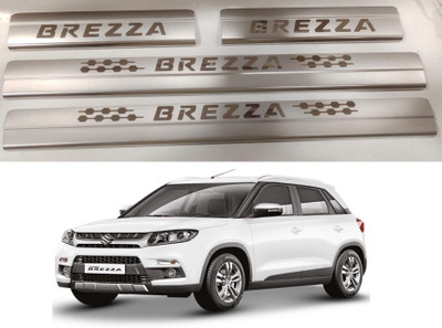 HOTRENZ STAINLESS STEEL DOOR SILL PLATE FOR BREZZA Door Sill Plate