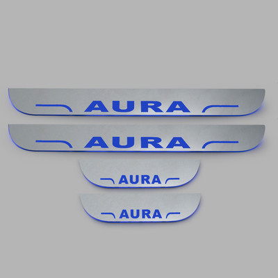 COLOURLINE Car door LED footstep Non Matrix sill plate guards for Aura Door Sill Plate