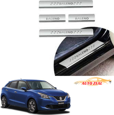 AutoZeal Stainless Steel Door Sill Plates/Foot Steps Scuff Plates for Baleno All Models Door Sill Plate