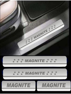 NATIONAL AUTO Sill Plate/Door Foot Step in Stainless Steel. For MAGNITE (Set of 4 Pcs) Door Sill Plate