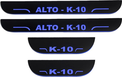 COLOURLINE Alto K-10 Black Edition Door Sill Plate with Blue LED – Enhance Car Exterior Door Sill Plate