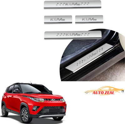 AutoZeal Stainless Steel Door Sill Plates/Foot Steps Scuff Plates for Kuv100 All Door Sill Plate