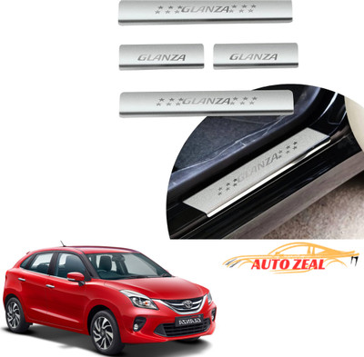 AutoZeal Stainless Steel Door Sill Plates/Foot Steps Scuff Plates for Glanza All Door Sill Plate