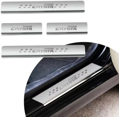 NATIONAL AUTO Sill Plate/Door Foot Step in Stainless Steel. For INNOVA CRYSTA (Set of 4 Pcs) Door Sill Plate