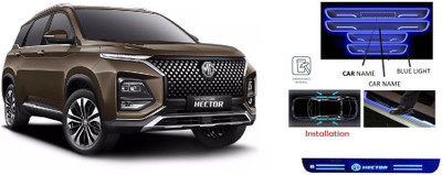 Uneestore Car Door Black Foot Step Led Sill Plate For MG HECTOR 2023 Door Sill Plate