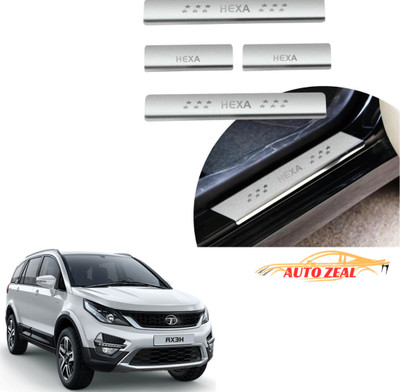 AutoZeal Stainless Steel Door Sill Plates/Foot Steps Scuff Plates for Hexa All Models Door Sill Plate