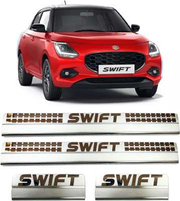 EMPICA SWIFT 2024 Sill Plate/Door Foot Step Scuff Plate Stainless Steel (Set of 4 Pcs) Door Sill Plate