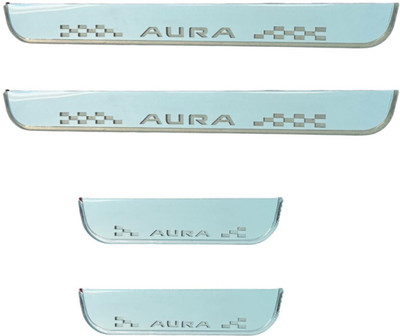 Xtreme Aura Car Door Foot Step Sill Plate with Chrome Finish LED Car Sill Plate Door Sill Plate