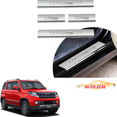 AutoZeal Stainless Steel Door Sill Plates/Foot Steps Scuff Plates for Tuv300 All Door Sill Plate