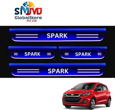 Smjmd Global Store Car Door Blue Led Sill Plate For All Cars Model Of Spark Door Sill Plate