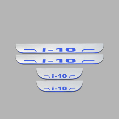 NATIONAL AUTO CCar door LED footstep Non Matrix sill plate guards suitable for i-10 Door Sill Plate