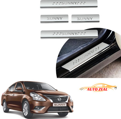 AutoZeal Stainless Steel Door Sill Plates/Foot Steps Scuff Plates for Sunny All Models Door Sill Plate