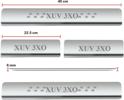 NATIONAL AUTO Sill Plate/Door Foot Step in Stainless Steel. For XUV 3XO (Set of 4 Pcs) Door Sill Plate