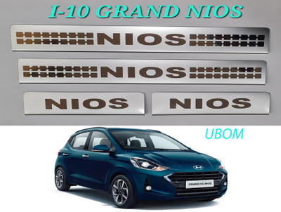 Ubom STAINLESS STEEL DOOR SILL PLATE FOR HYUNDAI GRAND I10 NIOS Door Sill Plate