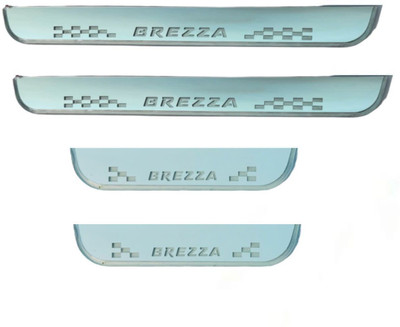 JUST MOD Maruti Suzuki Brezza car Door Foot Step Led Sill Plate Door Sill Plate