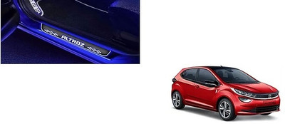 Uneestore Car Door Black Foot Step Led Sill Plate For TATA ALTROZ Door Sill Plate