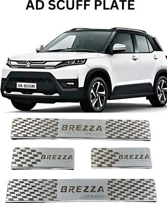 Ad chrome Brezza Foot Step SS New Door Sill Plate