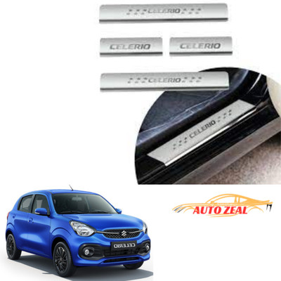 AutoZeal Stainless Steel Door Sill Plates/Foot Steps Scuff Plates for Celerio All Models Door Sill Plate
