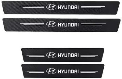 Campark 4PCS Car Door Carbon Fiber Sill Edge Anti-Scratch Guard Protector Door Sill Plate