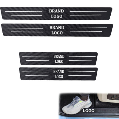 ZOTIMO Carbon Fiber Wrap Car Door Sill Plate Protector Sticker Door Sill Plate