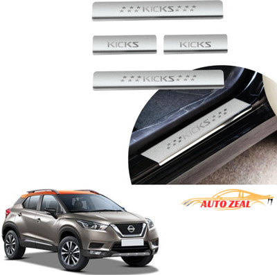 AutoZeal Stainless Steel Door Sill Plates/Foot Steps Scuff Plates for Kicks All Models Door Sill Plate
