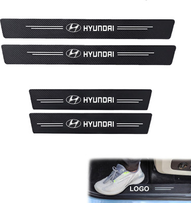 ZOTIMO 4 PCS Carbon Fibre Car Door Front/Rear Sill Plate Protector Sticker (HHYUN-DAI) Door Sill Plate