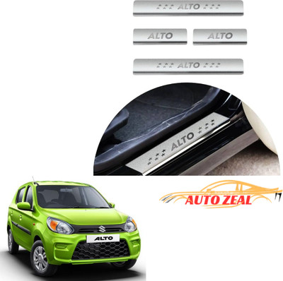 AutoZeal Stainless Steel Door Sill Plates/Foot Steps Scuff Plates for Alto K10 All Models Door Sill Plate