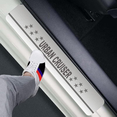 NATIONAL AUTO Sill Plate/Door Foot Step in Stainless Steel. For URBAN CRUISER (Set of 4 Pcs) Door Sill Plate
