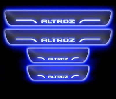 NATIONAL AUTO Mirror Finish Car Door Foot Step Led Sill Plate for ALTROZ . (Set of 4 Pcs) Door Sill Plate