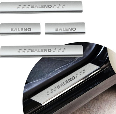 INDMOTIVE DOOR SILL GAURD FOR BALENO
 /FOOTPATI/FOOTSTEP/PROTECTOR (SET OF 4 ) Door Sill Plate
