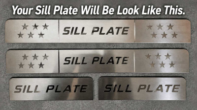 Carcool Sill Plate/Door Foot Step In Stainless Fiesta ( Set Of 4 Psc. ) Door Sill Plate