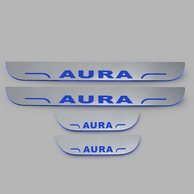 NATIONAL AUTO CCar door LED footstep Non Matrix sill plate guards for Aura Door Sill Plate