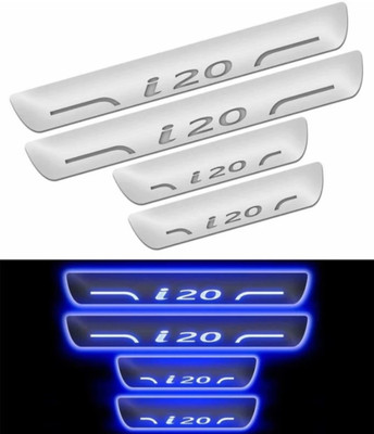 NATIONAL AUTO I-20 Sill Plate/Door Foot Step Silver in BLUE LIGHT . (Set of 4 Pcs) Door Sill Plate
