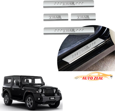 AutoZeal Stainless Steel Door Sill Plates/Foot Steps Scuff Plates for Thar All Door Sill Plate