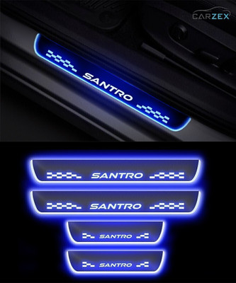 CARZEX 145 Premium Quality LED ACRYLIC Footstep Scuff Plates Sill plates - SET OF 4PCS for santro Door Sill Plate