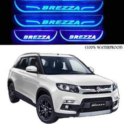 Ds enterprise Door Acrylic Plates with Light For Maruti Suzuki Brezza All Models - Set of 4PCS Door Sill Plate