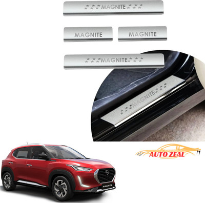 AutoZeal Stainless Steel Door Sill Plates/Foot Steps Scuff Plates for Magnite All Models Door Sill Plate
