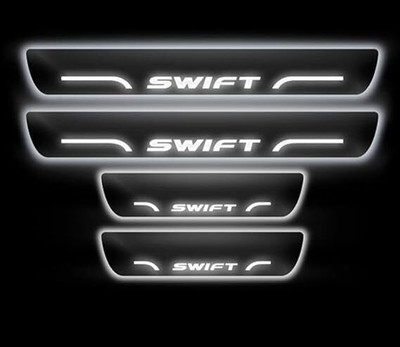 NATIONAL AUTO SWIFT Sill Plate/Door Foot Step in WHITE LIGHT . (Set of 4 Pcs) Door Sill Plate